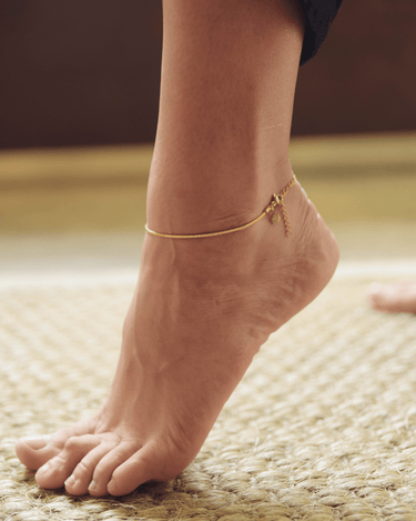 Snake chain ankle top bracelet
