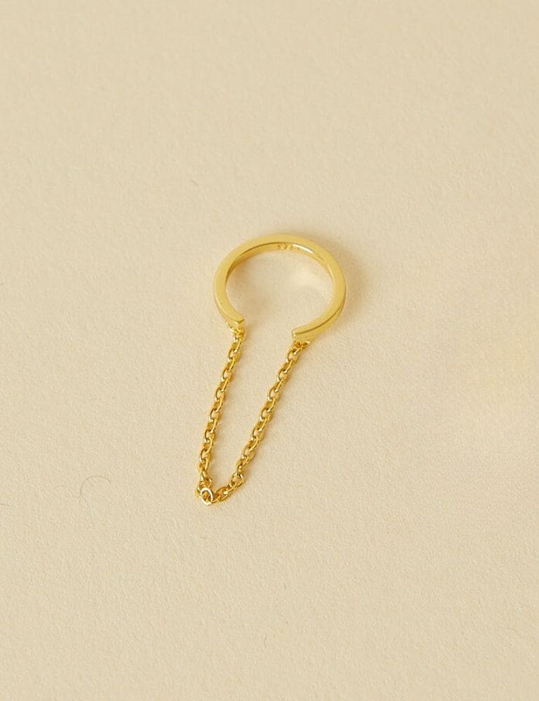 Cuff Chain Earrings - Gold