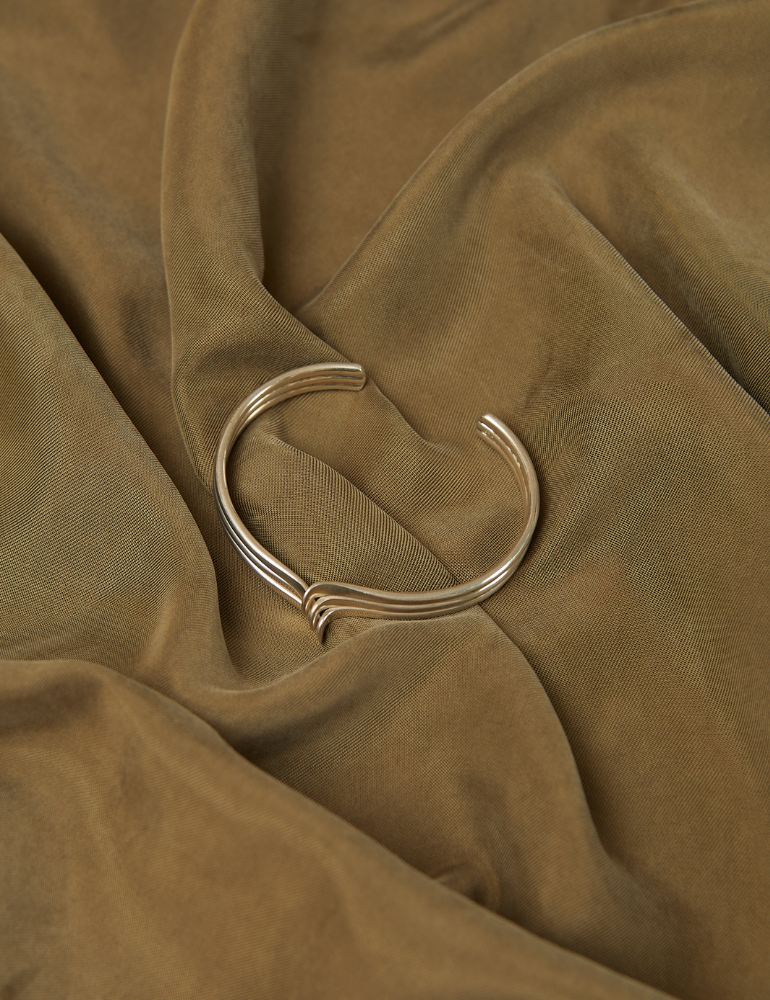 (SOLD) VINTAGE - Sterling Silver Designer Cuff Bangle