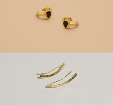 Morocco Climbers & Onyx Cuff Set