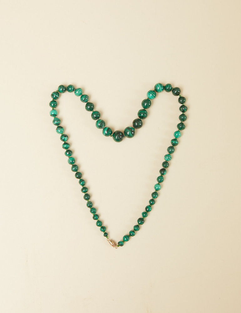 VINTAGE - Graduated Malanchite Necklace