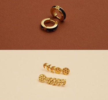 Namib Climbers & Ocean Onyx Hoops Set