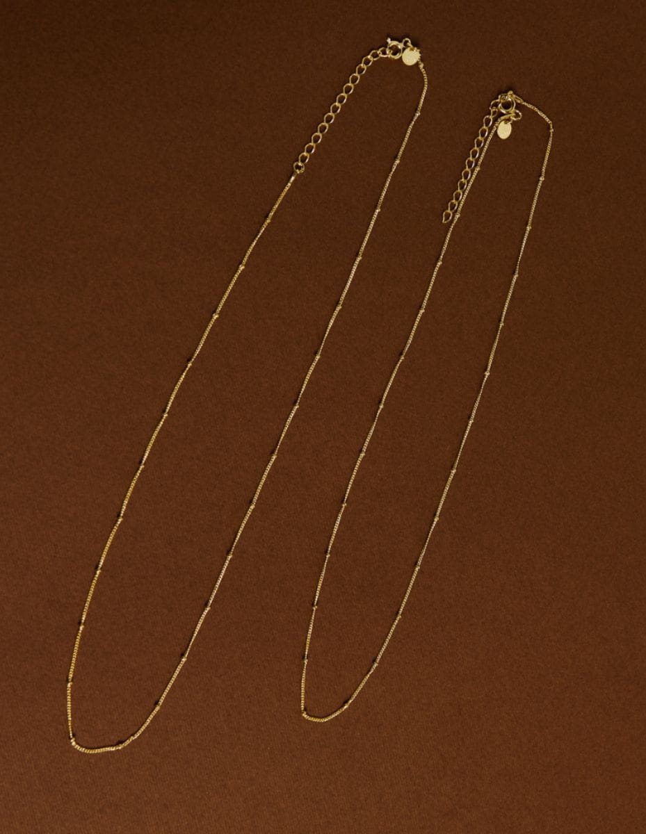 Double Stockholm Chains - 18ct Gold Vermeil
