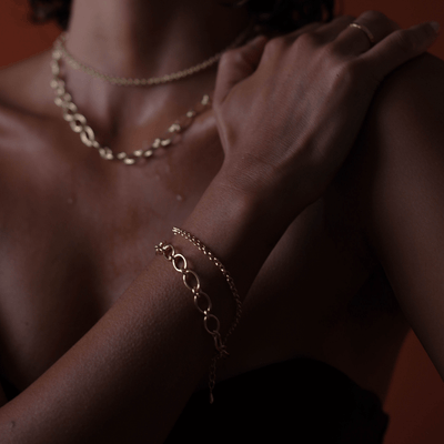 Ripples Chain Bracelet Gold - Bonito Jewelry