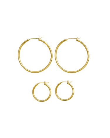 Hoop Earrings Set: Large & Medium - Bonito Jewelry