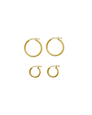 Hoop Earrings Set: Medium & Small - Bonito Jewelry