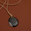 The Kate - Black Onyx Stone and Leather Necklace