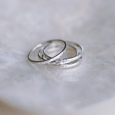 Istanbul Thin Stacking Ring - Silver