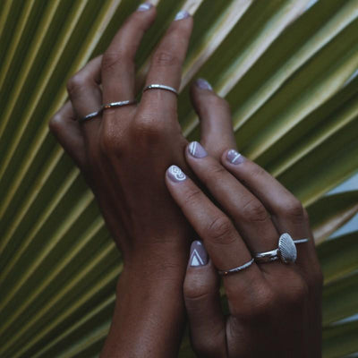 Istanbul Thin Stacking Ring - Silver